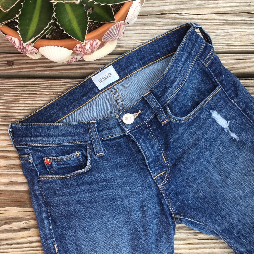 Hudson Distressed Denim Super Skinny